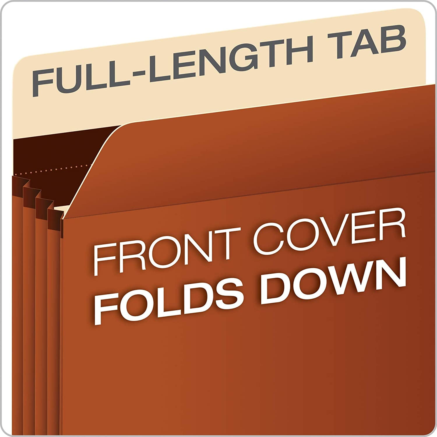 Pendaflex Expanding Accordion File Pockets, Extra Durable, Expands 5.25", Letter Size, Reinforced with Dupont Tyvek Material, 10/Box (15422) Brown File Folder