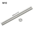 thumbnail image 2 of Unique Bargains 6Pack M10 x 400mm Fully Threaded Rod w 6Pack Hex Nuts, 1.5mm Pitch 304 Stainless Steel Right Hand Threaded Rod, 2 of 4