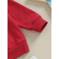 thumbnail image 6 of Bagilaanoe 2Pcs Toddler Baby Girl Boy Valentine’s Day Clothes Letter Print Long Sleeve Sweatshirt Tops + Sweatpants 6M 12M 18M 24M 3T Kids Fall Pants Set, 6 of 9