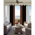 thumbnail image 4 of Brown Black White Blackout Curtains 84 Inches Long for Bedroom, Contemporary Boho Modern Art Thermal Insulated Room Darkening Black Out Window Curtain Panels Grommet Drapes for Living Room, 4 of 8