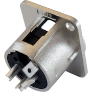 GLS Audio XLR Male Jack 3 Pin - Panel Mount Jacks D Series Size XLR-M - 20 PACK