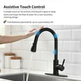 thumbnail image 2 of Matte Black Touch Sensor Kitchen Sink Faucet Pull Out Sprayer 10 inch Cover, 2 of 10