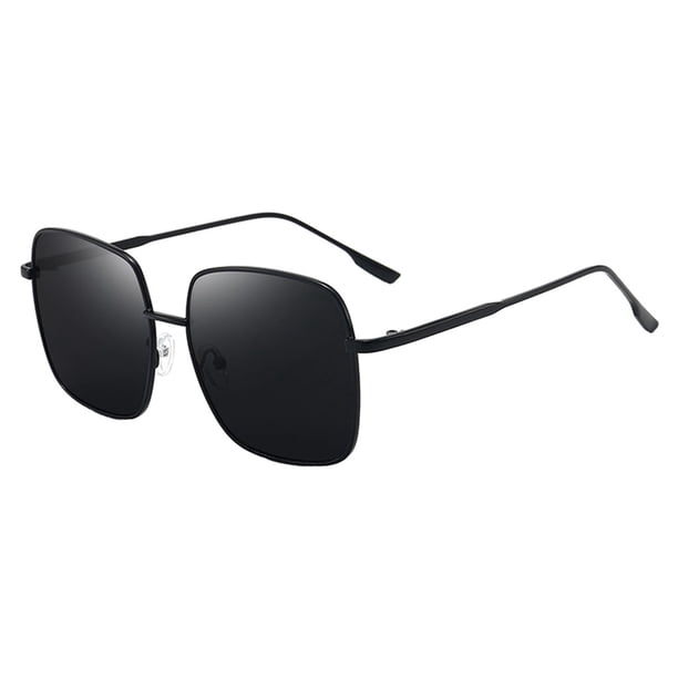 Clásico cuadradas Moda vintage Protección UV400 Ligero Conducción Pesca al aire libre Accesorios Hombres Mujeres Negro Sunnimix Gafas de sol