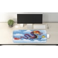 thumbnail image 2 of Dragon Computer Mouse Pad, Surreal Folk Tale Creature Spitting Flame on Clouds Chinese Cartoon Art, Rectangle Non-Slip Rubber Mousepad Large, 31" x 12", Sky Blue Orange Indigo, by Ambesonne, 2 of 2