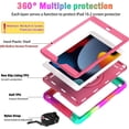 thumbnail image 3 of BMOUO Case for iPad 9th Generation Case, iPad 8th/7th Generation Case, iPad 10.2 Case, Shockproof Rotating Stand Hand Strap Kids Case for iPad 10.2" 2021/2020/2019 - Rose, 3 of 9