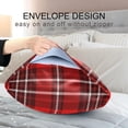 thumbnail image 7 of GZHJMY Red White Plaid Satin Pillowcases for Hair and Skin Soft Like Silk Pillowcase, Satin Cooling Pillow Cases with Envelope Closure, Comfortable and Breathable, 20" x 26" Home Decor, 7 of 7