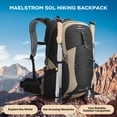 thumbnail image 5 of Maelstrom Hiking Backpack,Camping Backpack,40L/50L Waterproof Hiking Daypack with Rain Cover,Lightweight Travel Backpack,Grey, 5 of 7