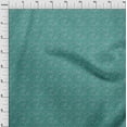 thumbnail image 4 of oneOone Cotton Cambric Teal Green Fabric Asian Floral Block Quilting Supplies Print Sewing Fabric By The Yard 42 Inch Wide, 4 of 5