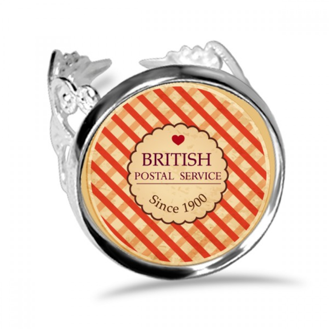 Comprobado UK Londres Britian Stamp Anillo de compromiso de boda de amor ajustable Unbranded M