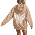 thumbnail image 4 of Puliio Womens Oversized Hoodie Soft Vintage Graphic Print Casual Fall Pullover With Front Pockets, 4 of 8
