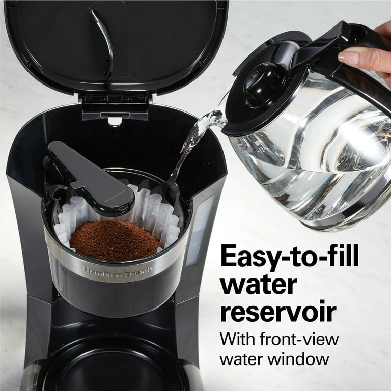 Hamilton Beach 45400 12カップ プログラム可能 コーヒーメーカー 自動挽き プレグラウンドコーヒー用 ブラック Amazon.com: Hamilton Beach 45400 12 Cup Programmable Coffee