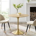 thumbnail image 5 of Modway Lippa 36" Round Wood Grain Dining Table in Gold Natural, 5 of 6