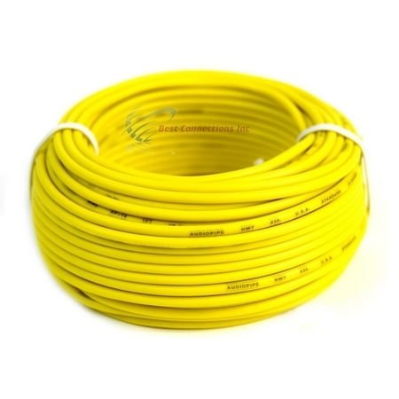 18 GA Gauge 50' Feet Yellow Audiopipe Car Audio Home Remote Primary Cable (The Best Car Audio)