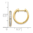thumbnail image 5 of Auriga Fine Jewelry 14k Yellow Gold Diamond Complete Hinged Hoop Earrings for Women, 5 of 5