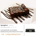 thumbnail image 5 of Zhuge Molde para tarta de queso antiadherente, molde rectangular para tartas con fondo extraíble, a prueba de fugas, 14 x 9,3 x 3 pulgadas, color negro (14 x 9,3 x 3 pulgadas, color negro), 5 of 5