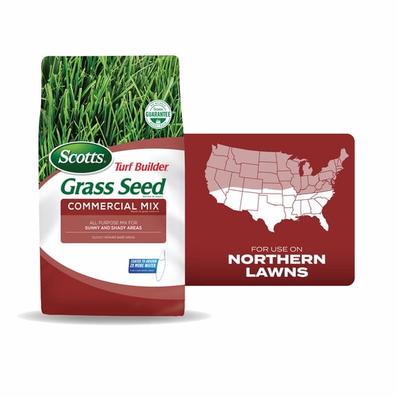 Scotts Turf Builder Grass Seed Commercial Mix, For Sunny and Shady Areas, 3 lbs.
