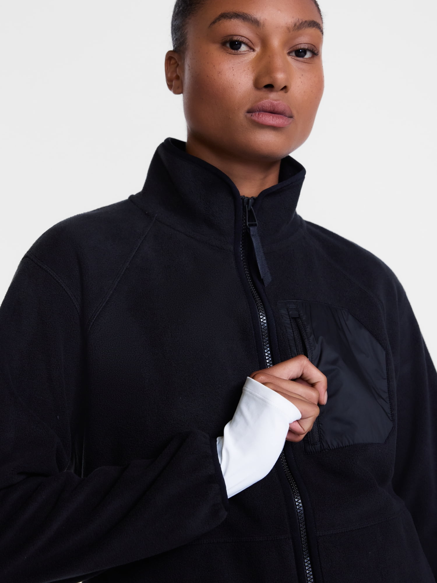 Ozark Trail Women's and Women's Plus Fleece Zip Up Jacket, Sizes XS-3X