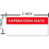 500Pcs White and Red Expiration Date Label Sticker,Medication ...