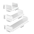 thumbnail image 3 of Fiudx Estante Flotante de Pared, Diseño Blanco En Forma de U, Material Hips Resistente, Almacenamiento Versátil, Ideal para Dormitorio, Sala de Estar, Baño y Cocina, Fácil Instalación, Juego de 3 Tam, 3 of 6