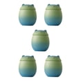 thumbnail image 2 of Transemion Portable Moisture-proof Ceramic Tea Jar Large Capacity And Cute Sturdy And Durable Ceramics Cat Form Ceramic Tea Jars blue-green 150ml 5Set, 2 of 6