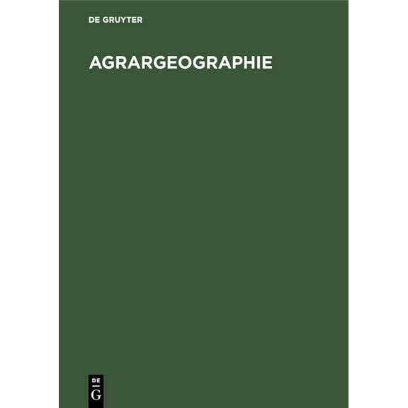 Agrargeographie, (Hardcover)