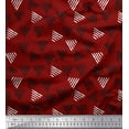 thumbnail image 1 of Soimoi Tissu en Coton Duck Tissu de Décoration à Blocs Triangulaires Imprimé au Mètre 42 Pouces de Large, 1 of 3