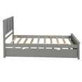 thumbnail image 4 of 41.30×78.98×42.70 Inch Twin Size Platform Bed, Movable Twin Trundle & Space Saving Design, Solid Wood & MDF Bed Frame for Bedroom Guest Room Gray, 4 of 6