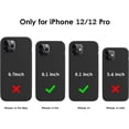 thumbnail image 7 of DTTO iPhone 12/12 Pro Case, Liquid Silicone Shockproof Cover [Enhanced Camera and Screen Protection] with Honeycomb Grid Cushion for iPhone 12/12 Pro 6.1” 2020, Black, 7 of 7
