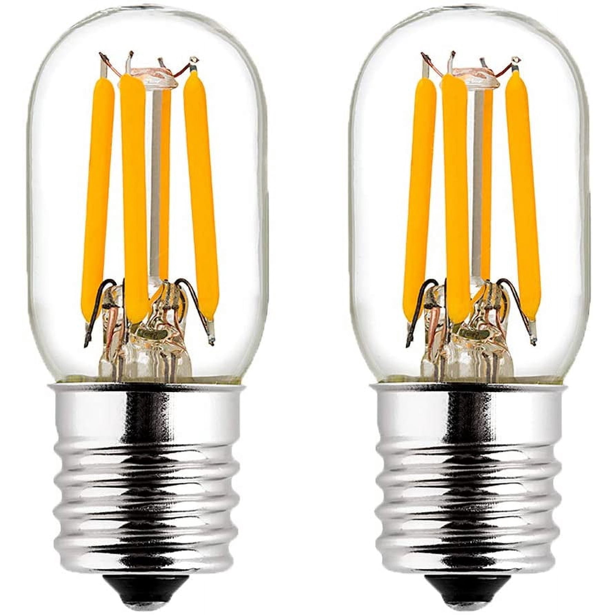 2 Pack Light Bulbs Under Hood, E12 Light Bulbs Led, 2W Light Bulb 25 watt Appliance Bulb Range Hood Light Bulbs 2700K Daylight for Above Stove Oven Refrigerator Non-dimmable
