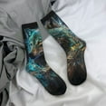 thumbnail image 5 of KLL Artistic Light Dot Wolf、 Print Cool Socks Men's Women's Crew Socks Funny Crazy Novelty Stockings, 5 of 6