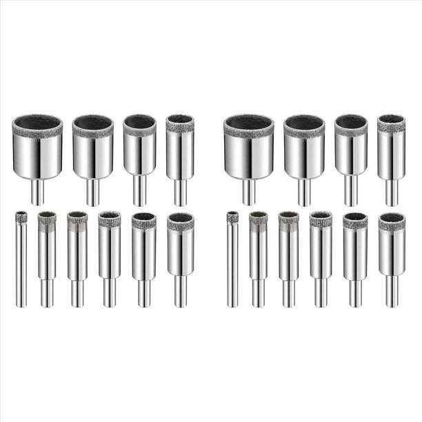 Juego de Brocas de Diamante, Juego de de Agujero de Diamante de 20 Piezas, Broca de Vidrio para de Granito de MáRmol de Porcelana de Baldosas de CeráMica