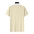 thumbnail image 3 of Felirenzacia Men’s Short Sleeve Stretch Polo, Lightweight Workout Golf Activewear Shirt, Beige,M, 3 of 8