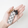 thumbnail image 4 of Wukai Black Squirrel Print Leather Car Keychain, Universal Key Fob Keychain, Leather Key Chain Holder for Men and Women,360 Degree Rotatable, 4 of 5