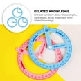 thumbnail image 3 of 3Pcs Plastic Protractor Student Cosplay Teacher Aid Teaching Tools for School, 3 of 7