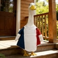 thumbnail image 4 of Porch Goose Outfits for Independence Day, 23in Gooses Clothes Flag Porch Courtyard Clothes, Cement or Plastic Porch Goose Costume for Yard Lawn Outdoor Garden Patio Statue, 4 of 5
