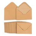 thumbnail image 1 of 100 mini fundas para sobres, autosellables, marrones, para tarjetas de felicitación 10 cm x 7 cm, 1 of 9