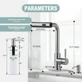 thumbnail image 2 of Wowow Pull Down Waterfall Kitchen Faucet with Soap Dispenser and 3-Mode Sprayer in Brushed Nickel for Kitchen Sink, 2 of 7