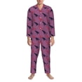 thumbnail image 3 of Kdxio Leopard Print Men’s Pajama Set Pajamas For Men 2 Piece PJ Set with Men Pajama Pants and Long Sleeve T-Shirt Lounge Set-Small, 3 of 7