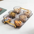 thumbnail image 4 of Bandeja de Servicio Moderna de Plástico con Storager para Comida de Almuerzo de Encimera , GRIS 30×22×4cm perfecl bandejas para servir, 4 of 7
