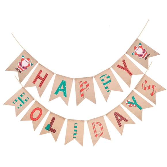 Merry Christmas Banner Christmas Decorations Window Decoration Props DIY Hanging A