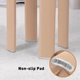 thumbnail image 4 of Modern Minimalist Low Small Plastic Round Stool, Beige Pink, 4 of 8