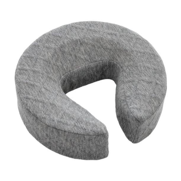 Cojín de almohada de cuna facial ergonómico suave universal para masaje de cabeza Gris oscuro