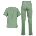 thumbnail image 5 of Strictly Scrubs Women’s Scrub Set – Includes V-Neck Top and Elastic Pant (Medium, Seaspray), 5 of 7
