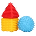 thumbnail image 3 of Juego de pelotas para bebés, 3 piezas de pelotas sensoriales cuadradas, pelotas sensoriales para niños pequeños, rendimiento confiable para bebés, 3 of 14