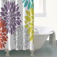 thumbnail image 4 of Yellow Floral and Petal Pattern Shower Curtain 72"x72" ,Bathroom Decorative Shower Curtains Set with 12 Hooks,Modern Waterproof Washable Shower Curtain, 4 of 6