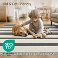 thumbnail image 4 of ODIKA Striped Modern Farmhouse With Reversible Boho Banded Accents Stain Resistant Low Profile for Dorm Room, Small Living Apartment, 4 of 7