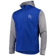 thumbnail image 2 of Men's Dunbrooke Royal/Heather Gray Kansas City Royals Alpha Full-Zip Jacket, 2 of 4