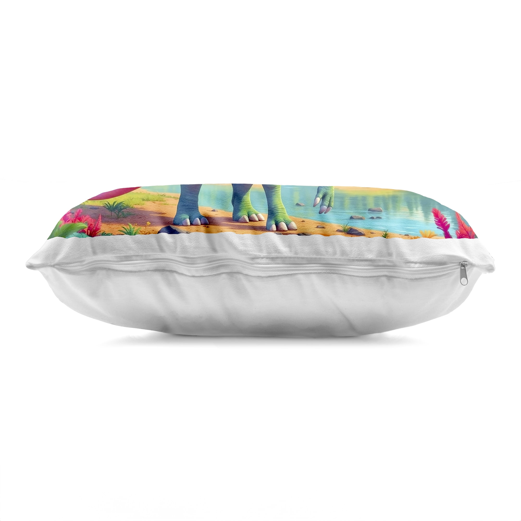 Stupell Industries Vibrant Brontosaurus by River Decorative Printed Throw Pillow, design by Tabz Jones