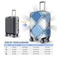 thumbnail image 2 of Multi-Size Suitcase Protective Cover Full Range Double Stitching Invisible Zipper For Travel Business Argyle Plaid Lightskyblue_49288_1 Small, 2 of 8