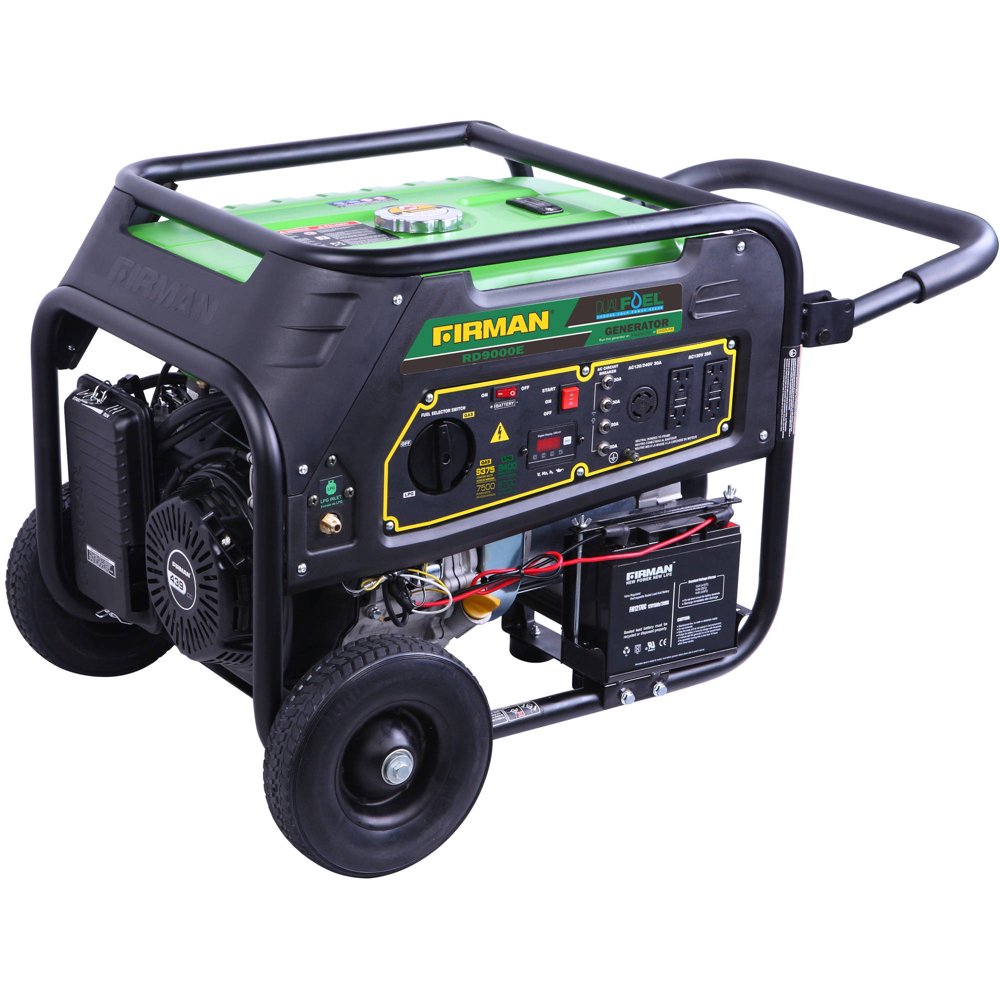 Firman RD9000E 7500 Watt Dual Fuel Electric Start Portable Generator